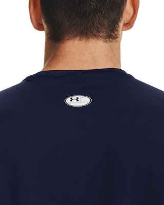 Under Armour HeatGear Fitted Short Sleeve – Midnight Navy, back detail