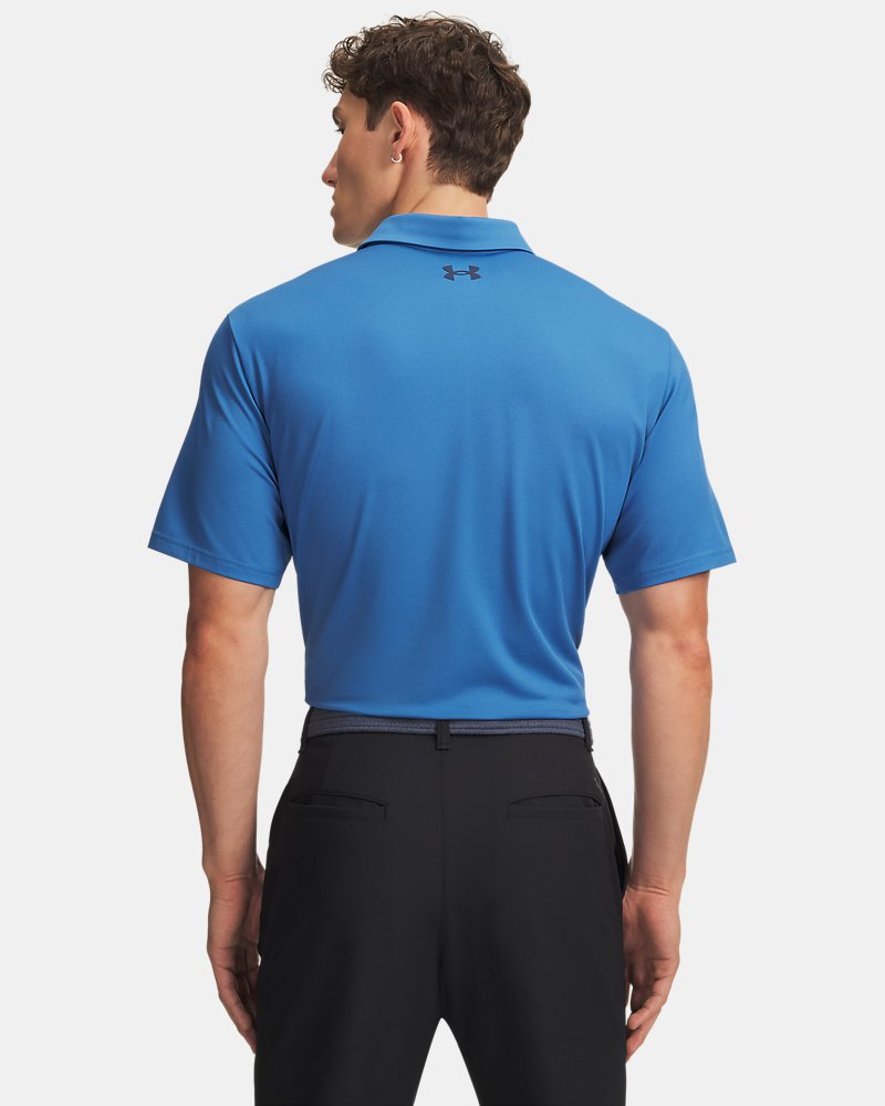 Under Armour Matchplay polo bakifrån i Aegean Blue