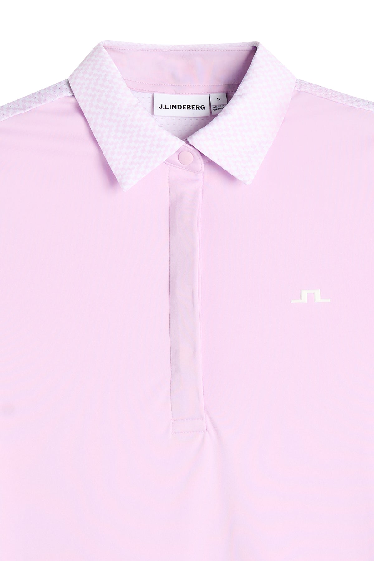 J.Lindeberg Cara Polo Print Orchid Bouquet – passform och rörelse