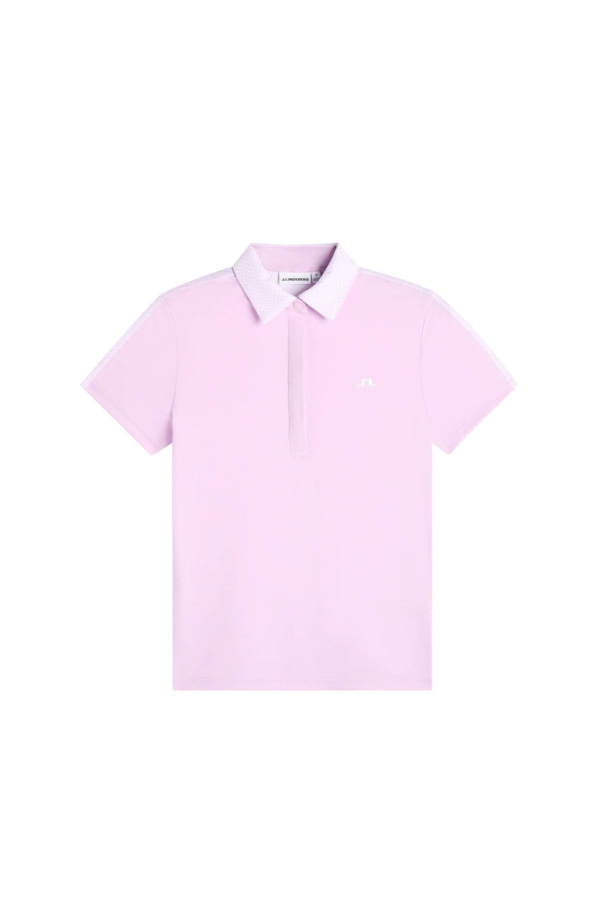 J.Lindeberg Cara Polo Print Orchid Bouquet – framifrån och passform