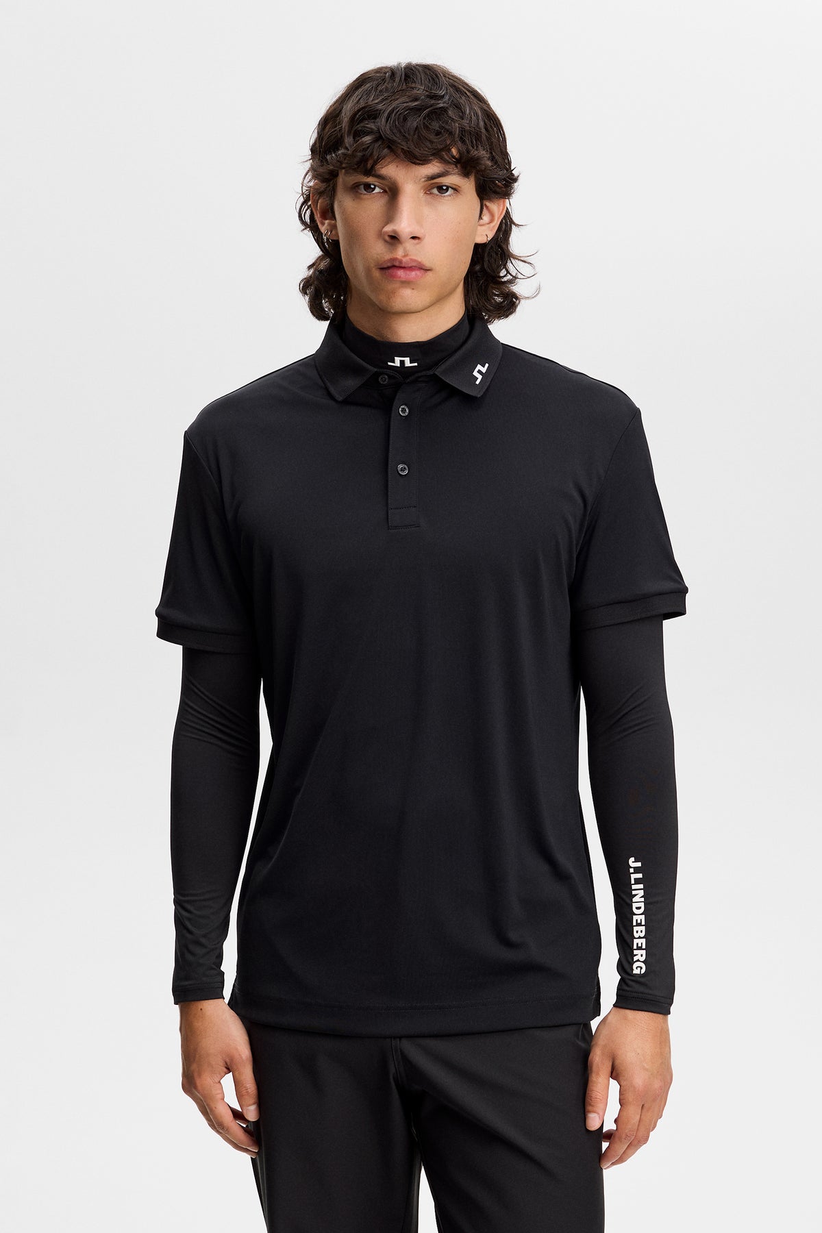 J.Lindeberg KV Polo Brindle - TX Jersey 4-vägsstretchtyg detalj