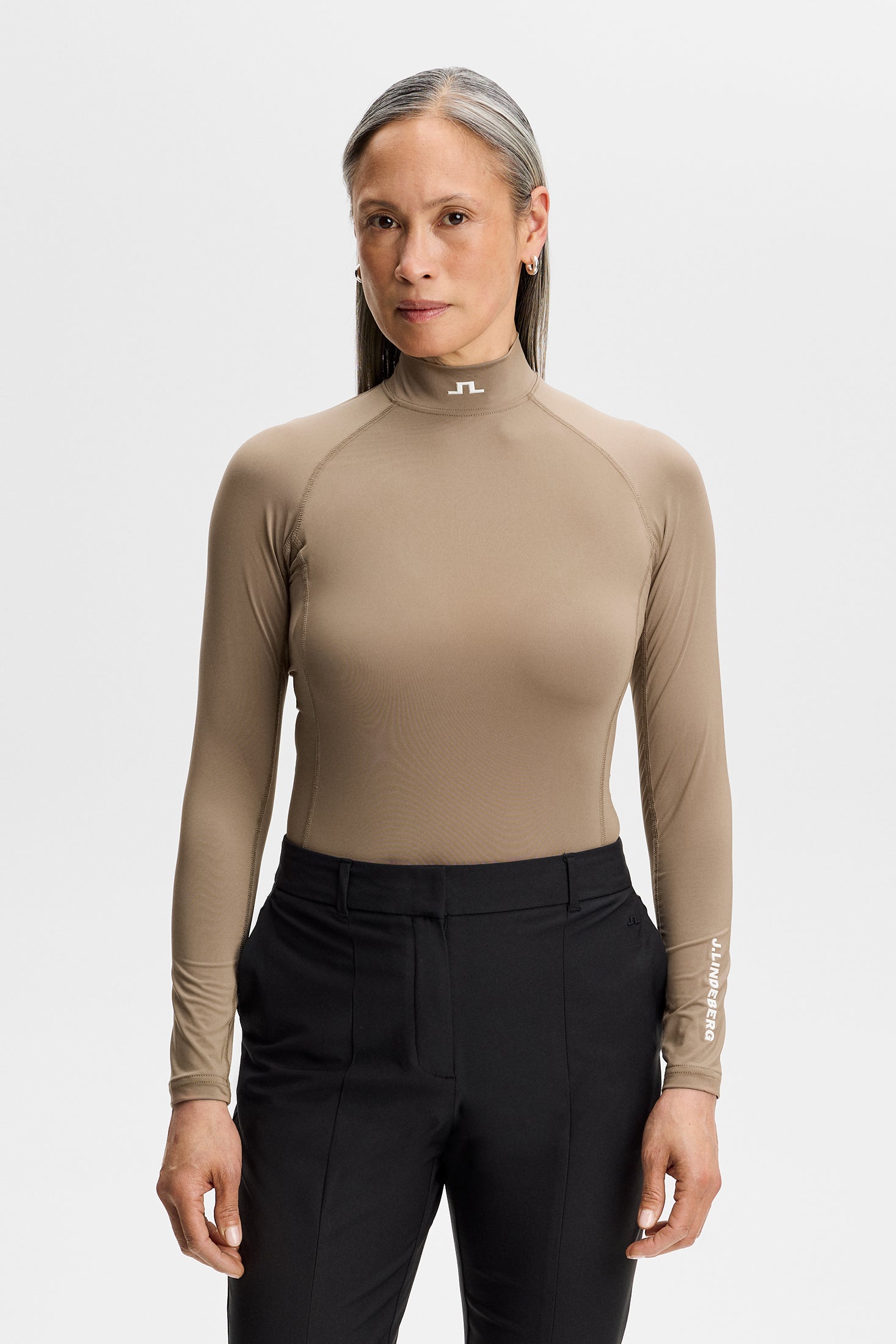 J.Lindeberg Ella Compression Top Brindle - detail view