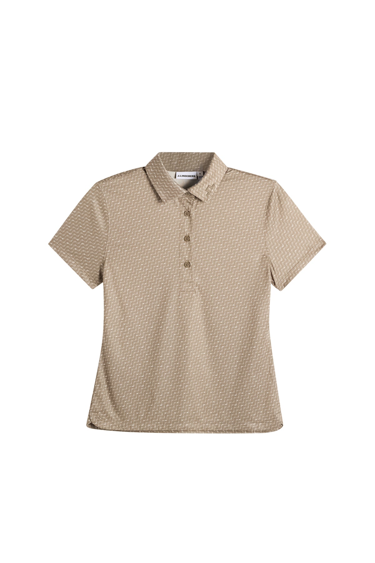 J.Lindeberg Caitlyn Polo Bias Bridge Micro Brindle Moon – front view