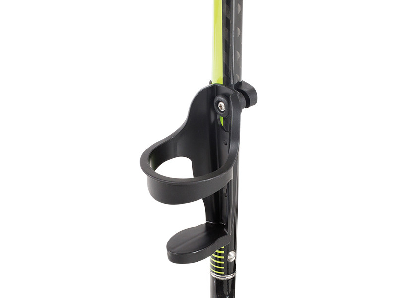 JuCad Bottle Support mounted on trolley frame, black