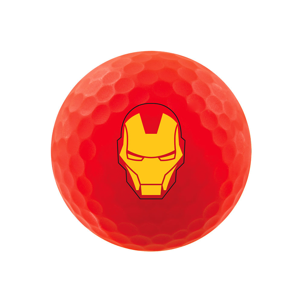 Röd Iron Man Volvik Vimat matt golfboll