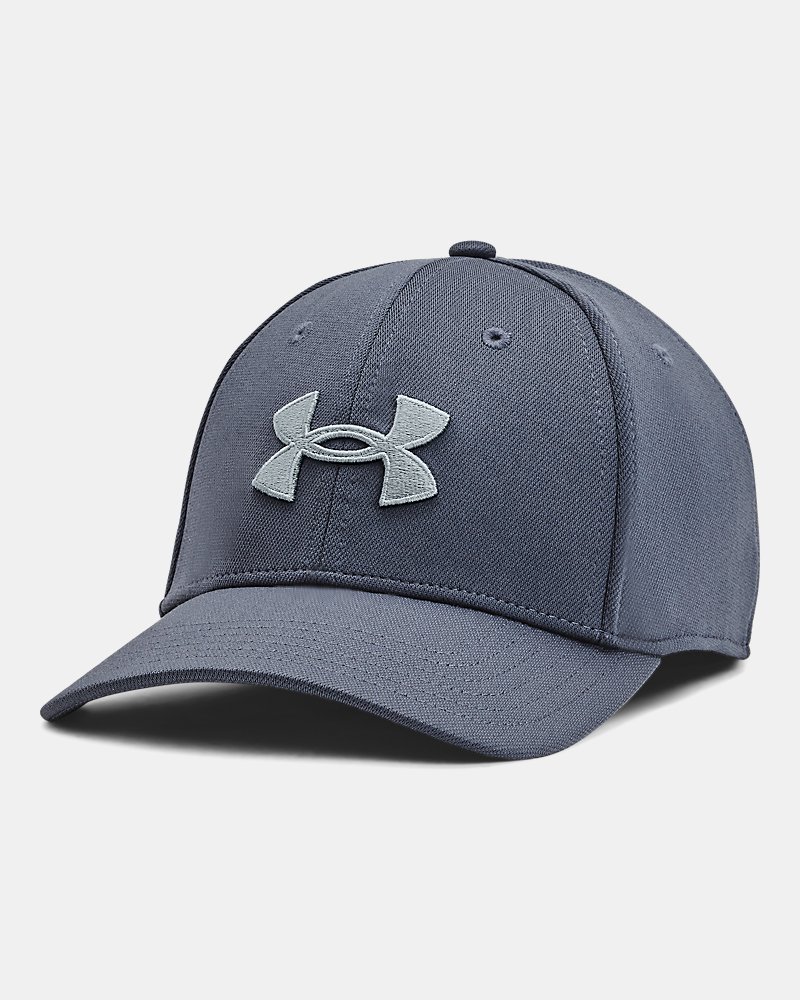 Under Armour Blitzing Low keps framifrån i downpour gray