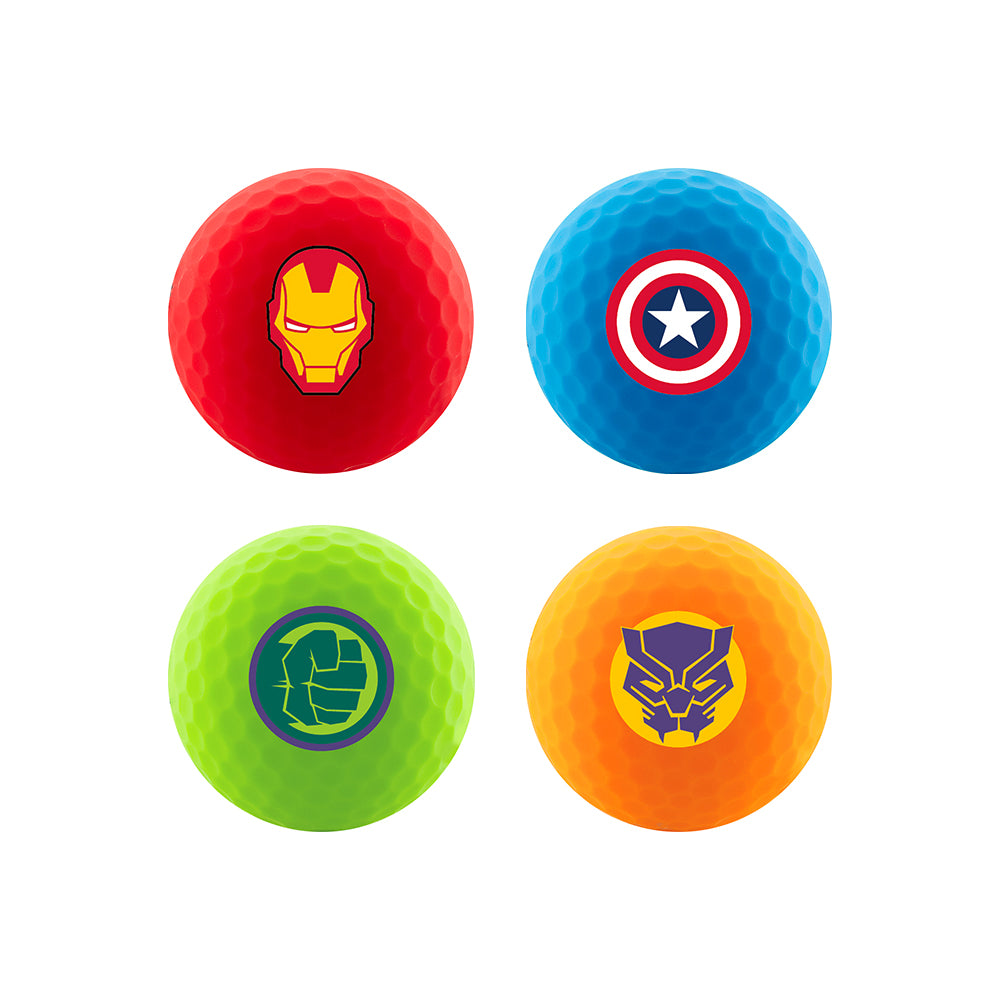 Volvik Vimat Avengers golfbollar i fyra hjältefärger